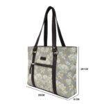 White Lotus Motif Floral Handbag - Image 3
