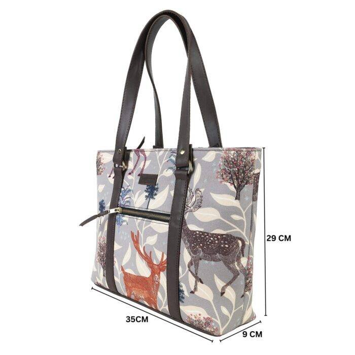 Deer Print Office Tote Bag - Image 3