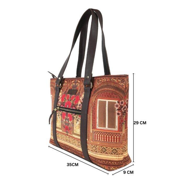 Shekhawati Haveli Print Trendy Handbag for Women - Image 3