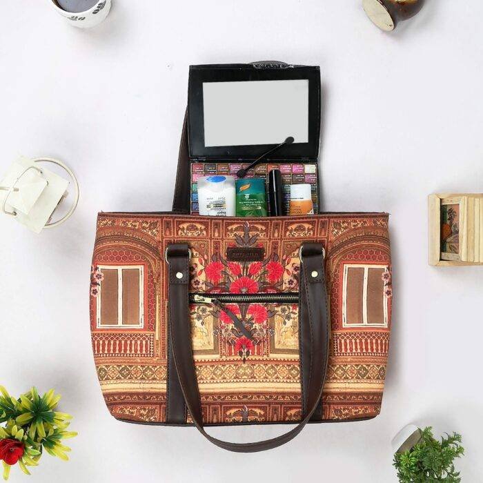 Shekhawati Haveli Print Trendy Handbag for Women - Image 2