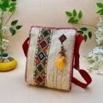 Jute Sling Bag Off White