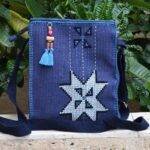 Jute Sling Bag Blue