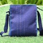Jute Sling Bag Blue - Image 6