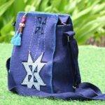 Jute Sling Bag Blue - Image 5