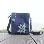 Jute Sling Bag Blue - Image 3