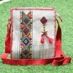 Jute Sling Bag Off White - Image 8