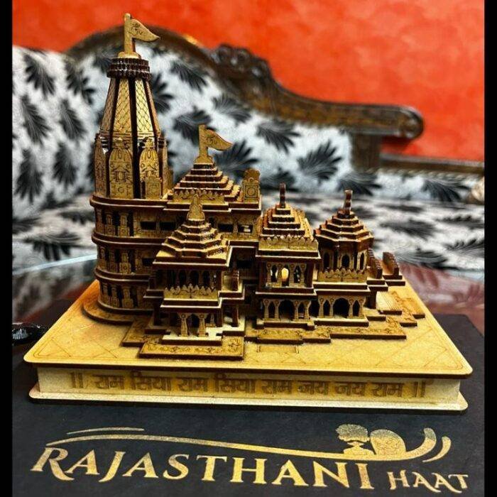 Ram Mandir Ayodhya Wooden Temple with Light - Image 5