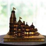 Ram Mandir Ayodhya Wooden Temple with Light