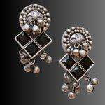 Oxidized Antique Earrings Set of 2 - Image 4