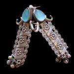 Ethnic Oxidised Stone Studded Studs - Image 3
