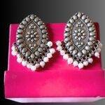 Oval Shaped Oxidised Studs - Image 3