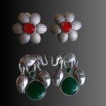 Oxidized Earrings Set of 2