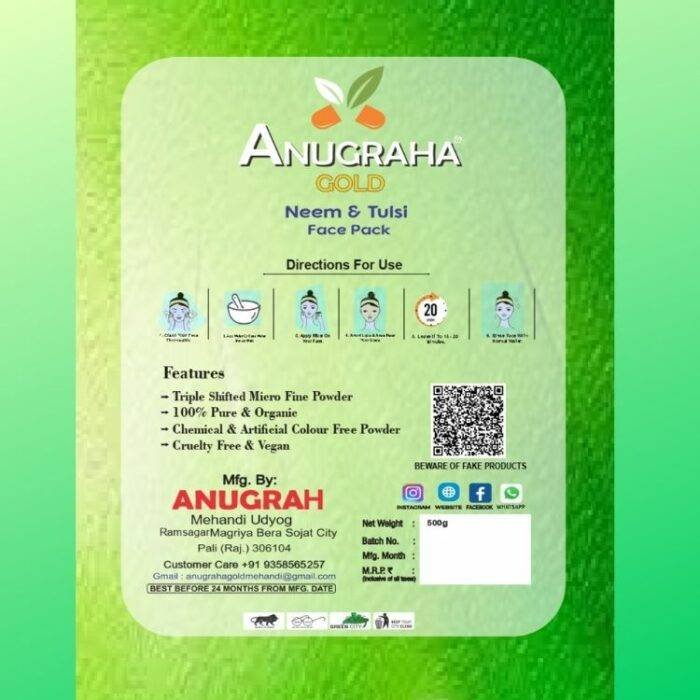 Neem and Tulsi Face Pack Powder - Image 3