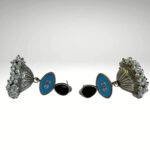 Contemporary Blue Jhumka Earrings - Image 2