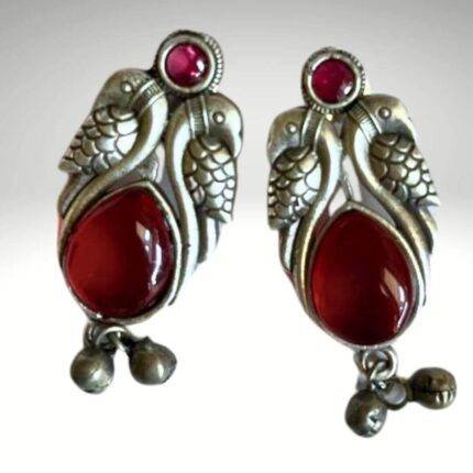 Two Swan Look Earrings