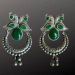 Green Peacock Stone Earrings