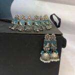 Blue Stone Bird Theme Necklace and Earrings Set - Image 7