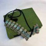 Blue Stone Bird Theme Necklace and Earrings Set - Image 3