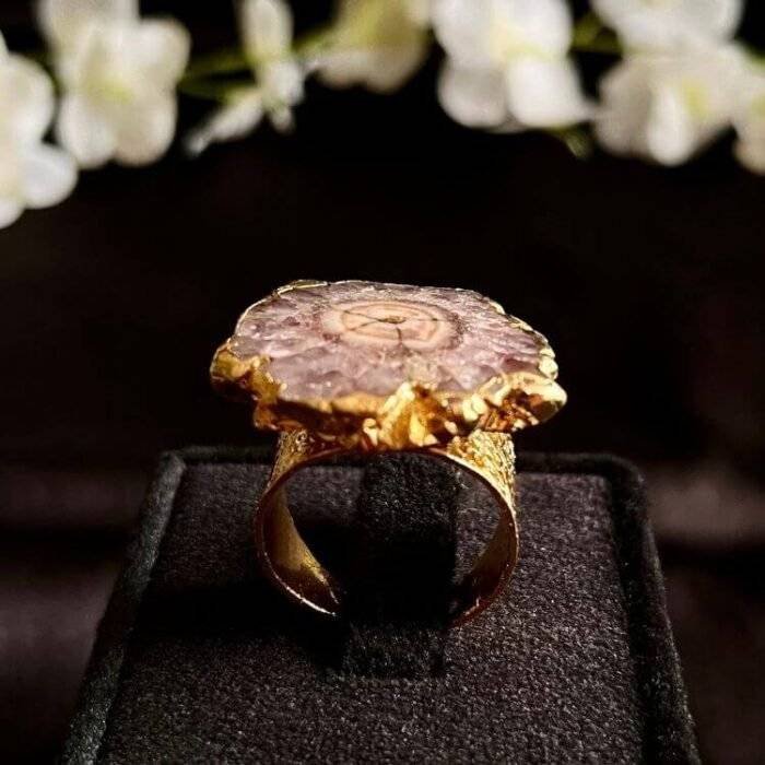 Brown Agate Solar Ring - Image 3