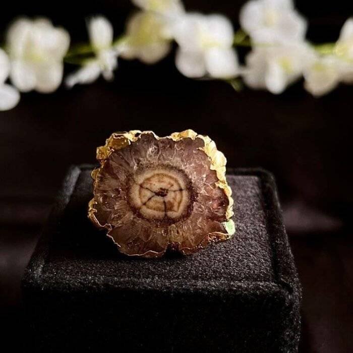 Brown Agate Solar Ring - Image 2
