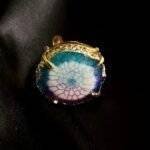 Multi Color Agate Solar Ring - Image 6