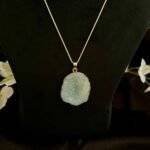 Aqua Druzy Agate Slice Necklace