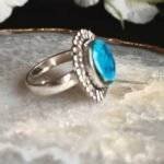 Faux Turquoise Round Ring - Image 2
