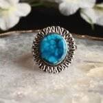 Faux Turquoise Round Ring