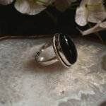 Black Onyx Oval Ring