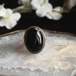Black Onyx Oval Ring - Image 2