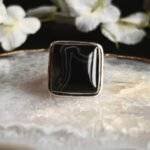 Black Onyx Square Ring - Image 4