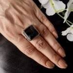 Black Onyx Square Ring - Image 2