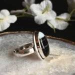 Black Onyx White Horizontal Ring - Image 2