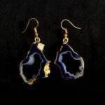 Blue Druzy Agate Slice Earring Set - Image 2
