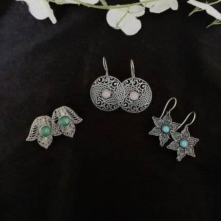 Silver Replica Earrings 3-in-1