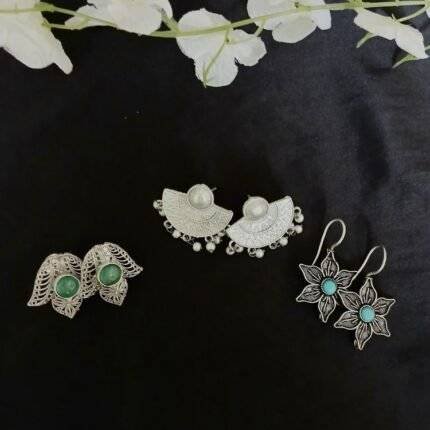 Silver Replica Earrings 3 unit Package