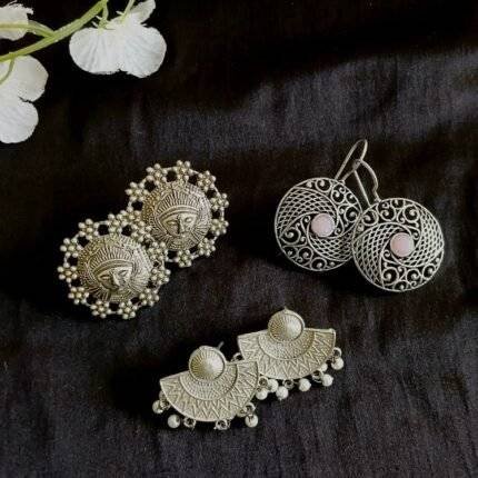 Silver Replica Earrings Tri-Pack