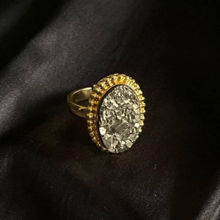 Crystal Pyrite Oval Ring - Image 6