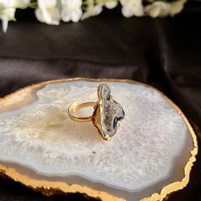 Black Druzy Ring - Image 2