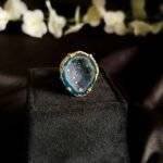 Dark Green Druzy Ring - Image 5