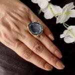 Dark Green Druzy Ring