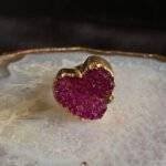 Pink Heart Druzy Ring - Image 5
