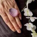 Pink Druzy Ring
