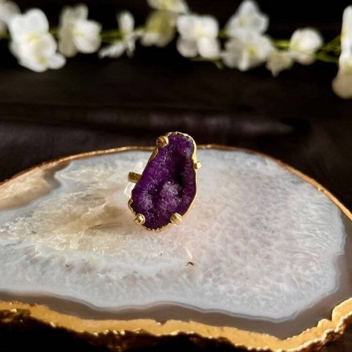 Purple Druzy Ring - Image 3