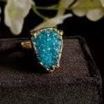 Turquoise Druzy Ring - Image 3