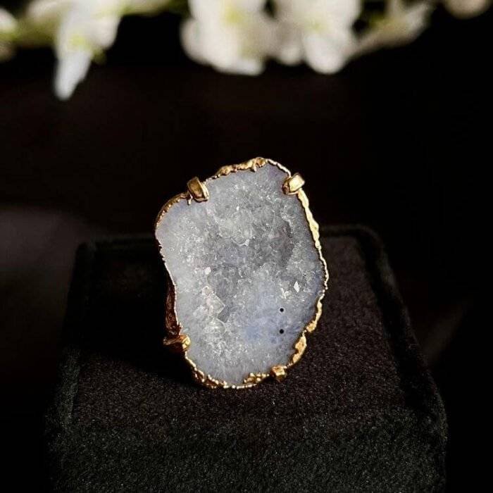 White Druzy Ring - Image 6