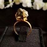 Pyrite Stone Natural Cut Ring Small