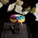 Rainbow Color Agate Solar Ring - Image 5
