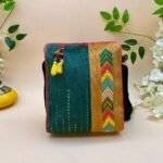 Jute Sling Bag Yellow Green - Image 2