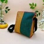 Jute Sling Bag Yellow Green - Image 3